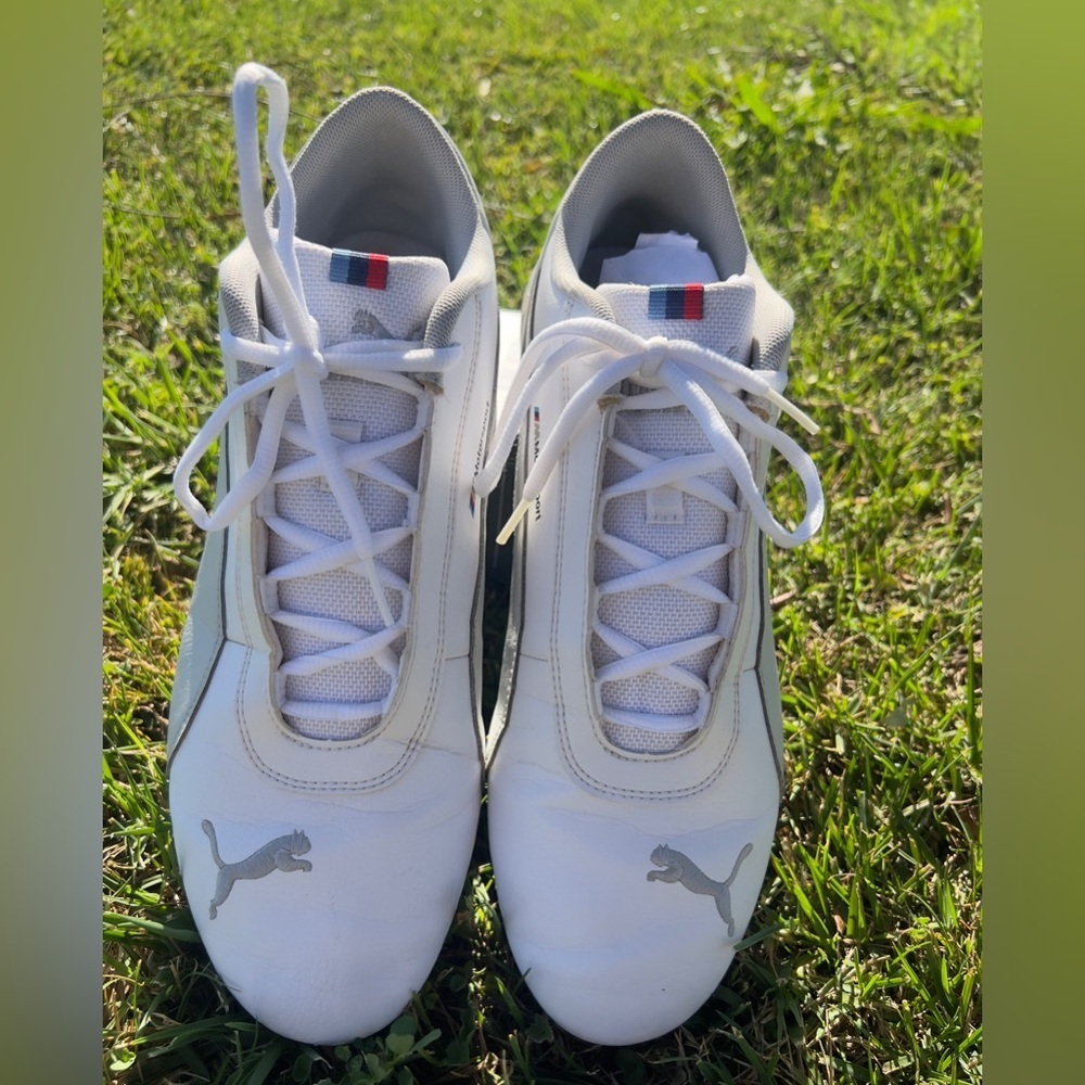 Puma White Sneakers with Red & Blue Accent - Picture 5 of 7